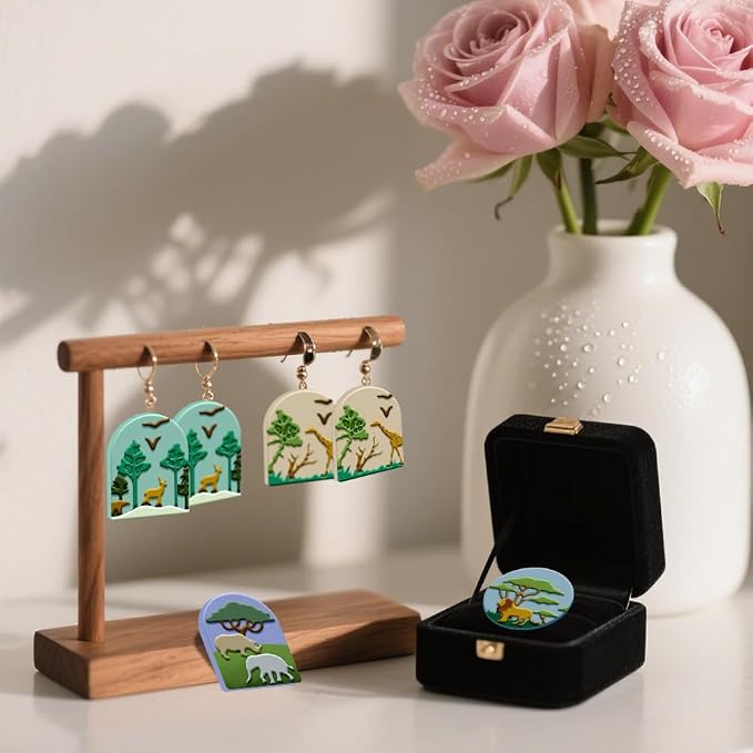 ORIGACH 17 Pcs Forest and Animals Polymer Clay Cutters Set
