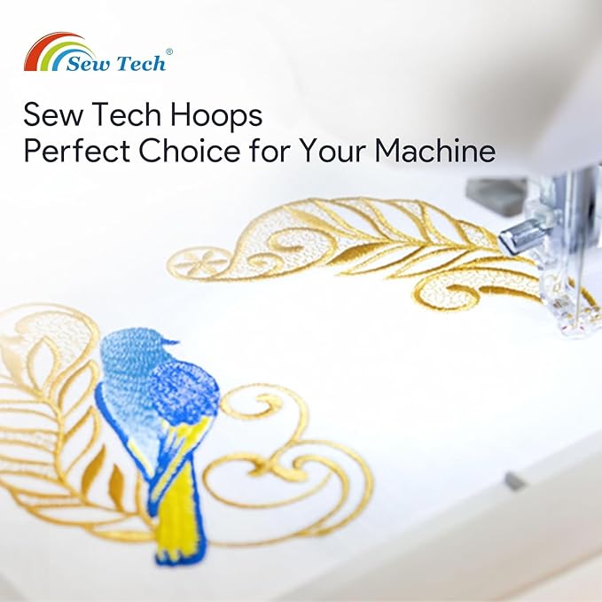 Sew Tech Embroidery Hoop for Brother, 4x4in 100x100mm SA443 EF83 Frame | Fits PE900 SE2000 PE800 PE780D PE770 PE700 SE2100 SE1950 SE1900 NS1250E NS2850D Brother; Baby Lock Bloom Accord Ellure