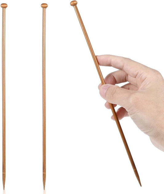 2pcs 4.5mm Bamboo Knitting Needles 10-Inch Long Wooden Knitting Needles Knitting for Beginners Sock,Scarf,Handmade DIY Knitting & Crochet Supplies