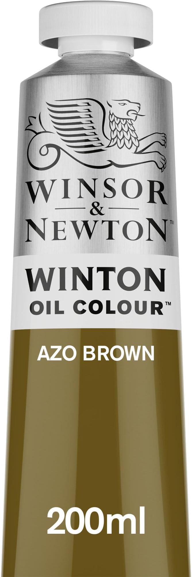 Winsor & Newton Winton Oil Color, 200ml, AZO Brown | Artist pigments, Durable, Lightfast, Permanent, Uniform Consistency, Great Pigment Load