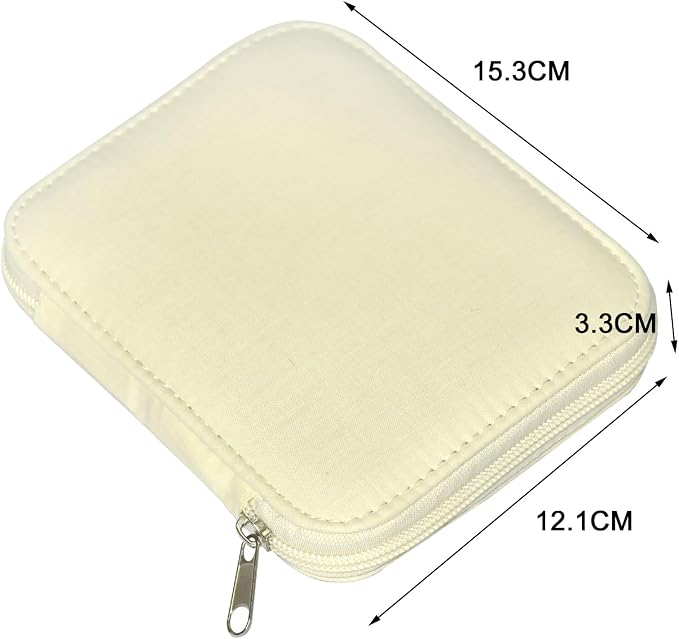 Sewing Kit with Case Portable Sewing Supplies for Home Traveler, Adults, Beginner, Emergency, Contains 18 Sewing Thread, Scissors, Needles, Measure etc,Off White
