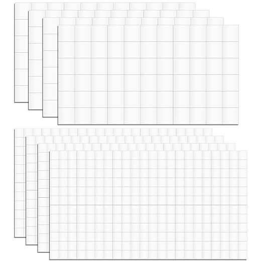 8 Sheets 1320 Pcs Foam Squares 2 Sizes Double Sided Foam Tape Adhesive Dots Mount Stickers for Crafts Office Supplies DIY Crafting Scrapbook Halloween Christmas 2 Sizes (0.47in/12mm, 0.24in/6mm)
