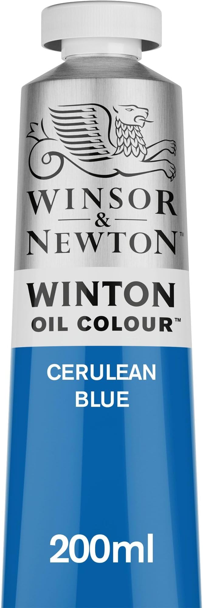 Winsor & Newton Winton Oil Color, 200ml Tube, Cerulean Blue | High-quality pigments, Durable, Lightfast, Permanent, Uniform Consistency, Great Pigment Load