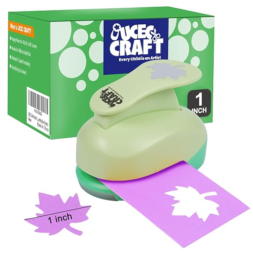 UCEC Maple Leaf Punch 1 Inch Hole Punch for Paper Crafting Scrapbooking