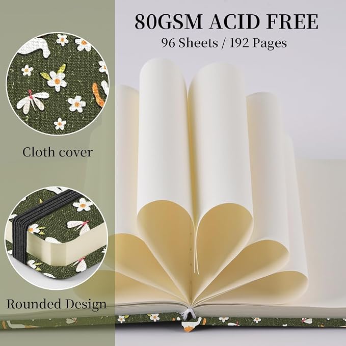 4.8" Pocket Sketch Book,80gsm Hardcover Art Sketchbook for Drawing Journal