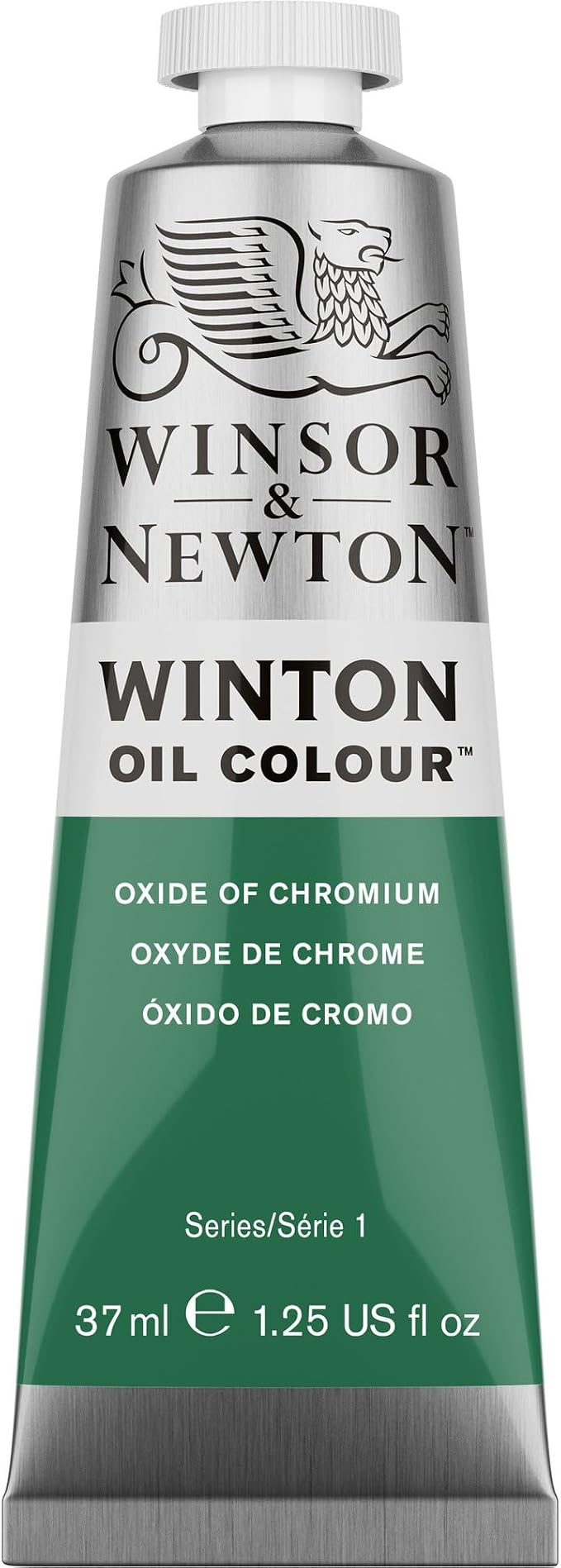 Winsor & Newton Winton Oil Color, 37ml (1.25-oz) Tube, Oxide Of Chromium | High-quality pigments, Durable, Lightfast, Permanent, Uniform Consistency, Great Pigment Load