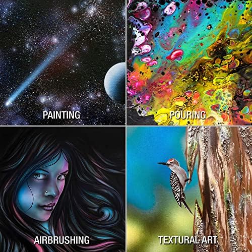 U.S. Art Supply 8"x8" Mini Square Canvases for Painting, Pack of 4