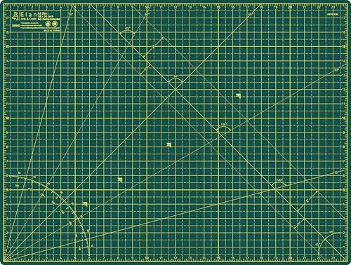 Elan Cutting Mat A2 Green, Self Healing Cutting Mat 18x24 Inch, 5-Ply Craft Board Green, Hobby Board for Crafts 18x24 Inch