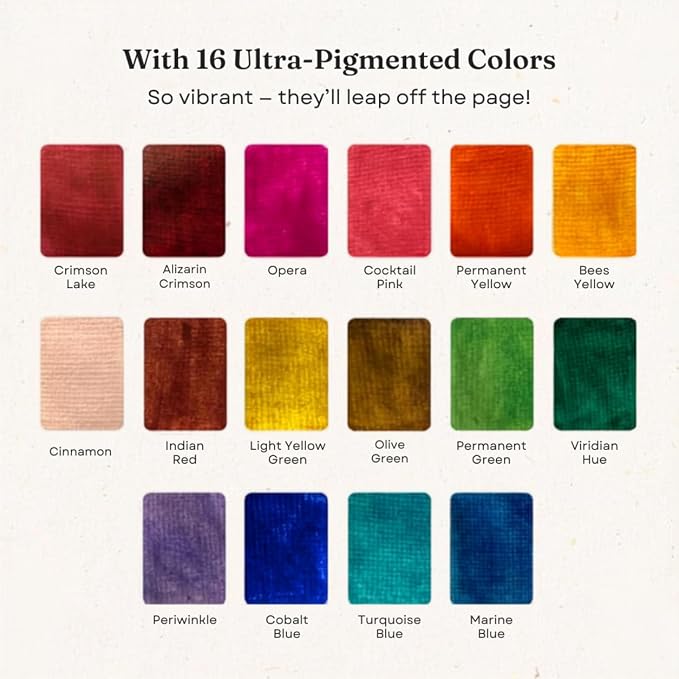 Viviva Travel Watercolor Paint Set - Spring Pan Set