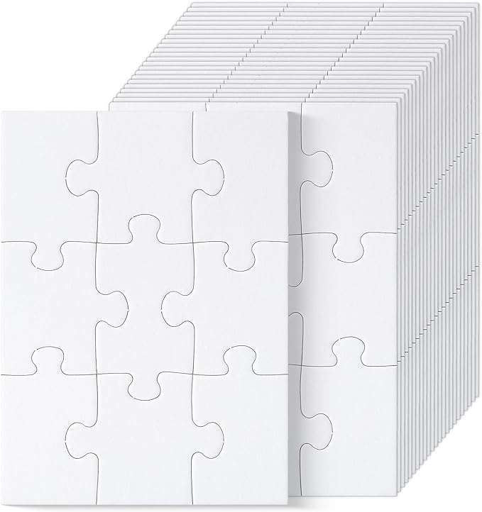 Mr. Pen- Blank Puzzle, 24 Pack, 9 Pieces/Pack, 5.5" x 4"