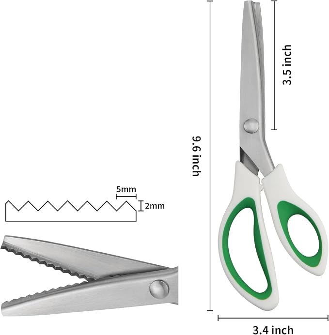 Fri4Free 9" Pinking Shears Zig Zag Fabric Sewing Craft Scissors
