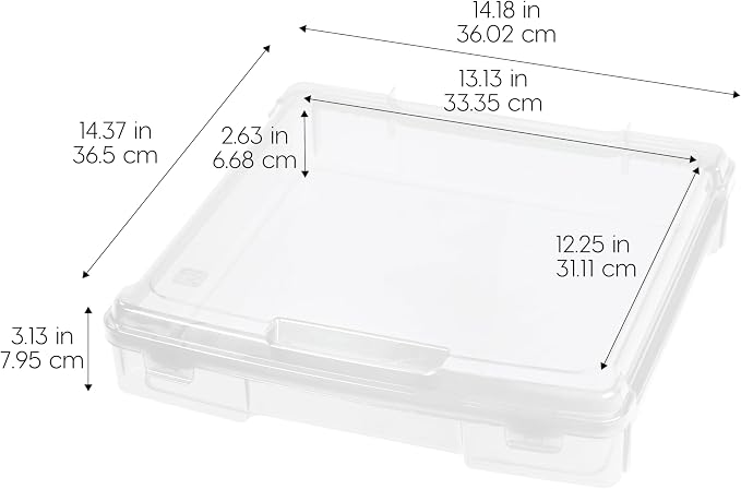 IRIS USA Scrapbook Case |Made in USA| Fits 12"x12" - Thick (6-Pack) - Clear