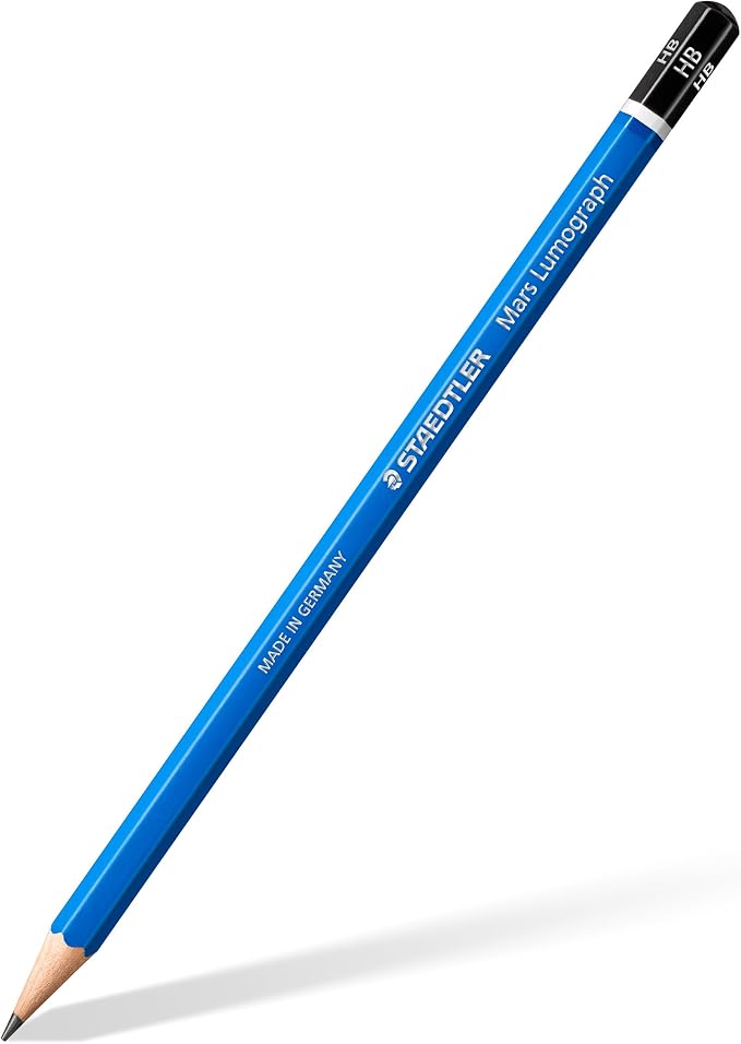 STAEDTLER Mars Lumograph Graphite Pencil Set: 6 Count (8B, 7B, 6B, 4B, 2B, HB) | Set of 6 Degrees in an Attractive Storage Tin (100G6)