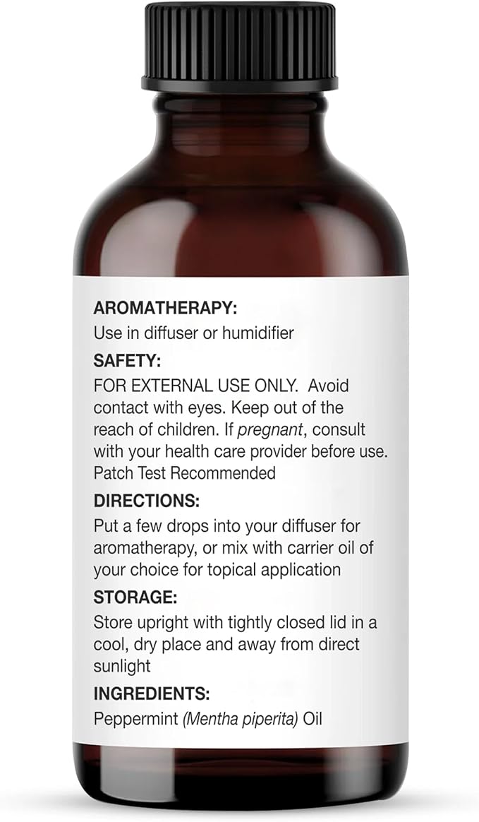 Majestic Pure Peppermint Essential Oil for Diffuser - 1 Fl Oz | 100% Pure & Natural Essentials Oils for aromatherapy, massage blends and DIY home fragrance projects, Massage and room sprays