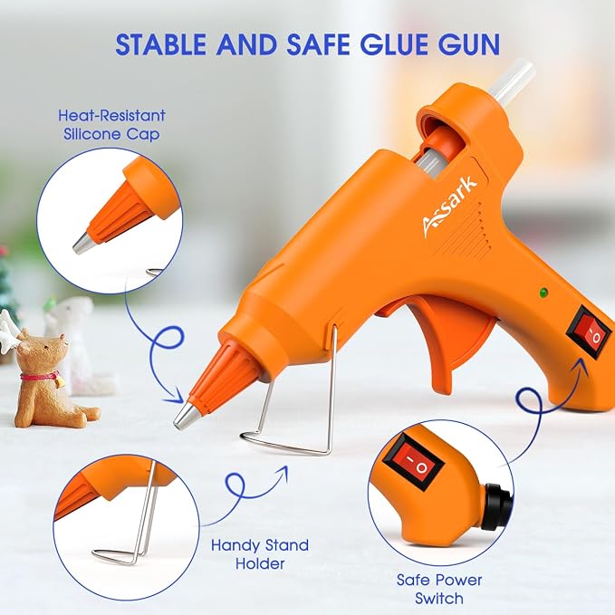 Assark 30W Mini Hot Glue Gun Kit with 30 Glue Sticks