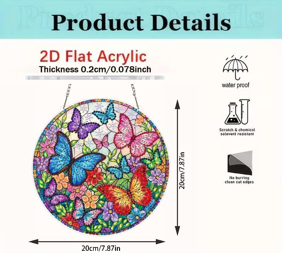 Butterfly Hanging Diamond Art Kits for Adult Diamond Painting Kit Pendant