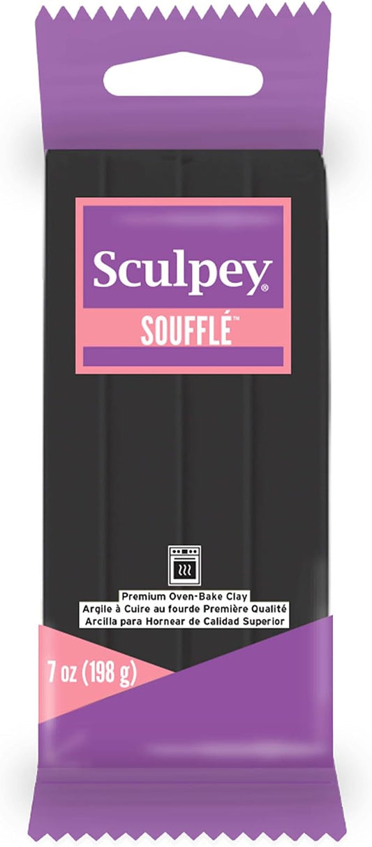 Sculpey Soufflé Poppy Seed 7oz Polymer Clay - Oven Bake Suede Finish