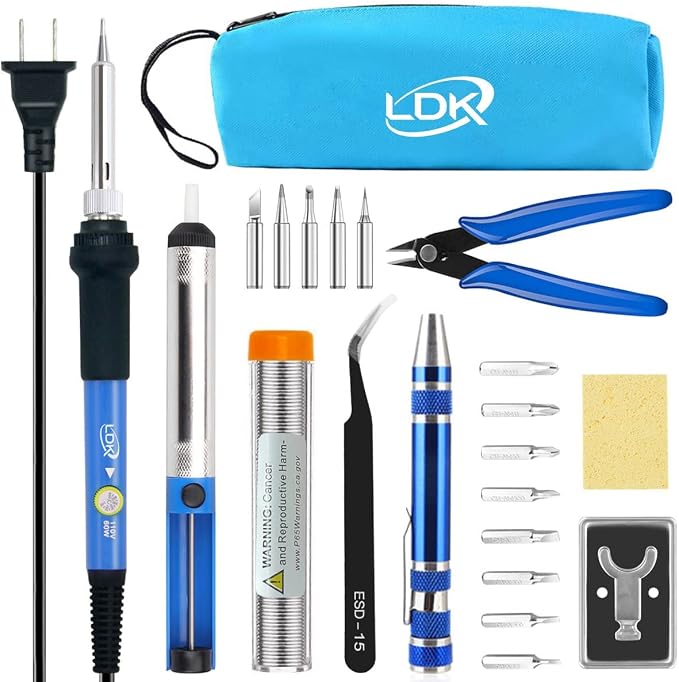 LDK Electric Soldering Iron Kit 60W Adjustable Temperature Welding Tools