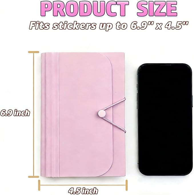 Sticker Storage Organizer with 7 Expandable Pockets, Multi-Layer Desktop Sticker Binder for Scrapbook Essentials and Journal Organizer, Large Capacity for Thick Sticker Album, Washi Tape(Light Purple)