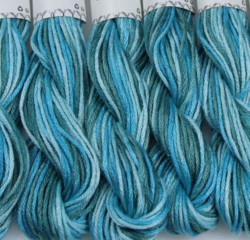 KCS Big skeins of 25 Meters Size 25 Color Variegated Cross Stitch Stranded Threads,6 skeins,4025