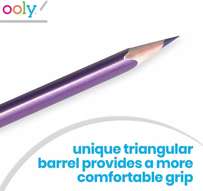 Ooly Color Sheen Metallic Colored Pencils, Set of 12