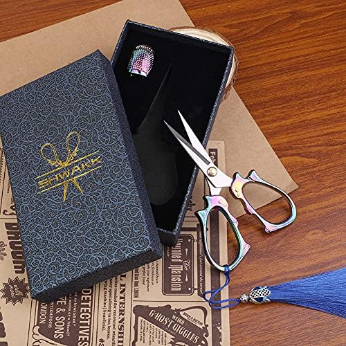 SHWAKK Embroidery Scissors, Stainless Steel Tailor Sewing Scissors