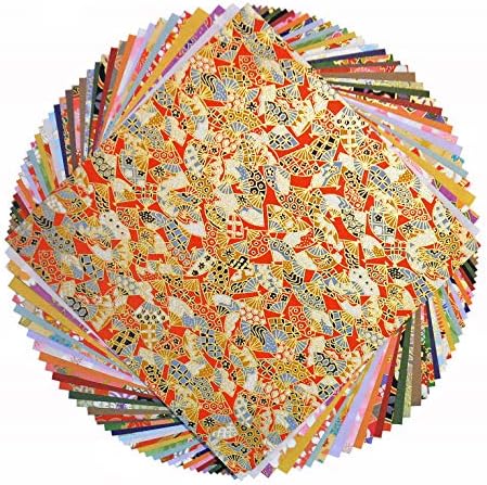 Yuzen Washi Paper 15x15cm Japanese Chiyogami Origami 80 Sheets Assortment