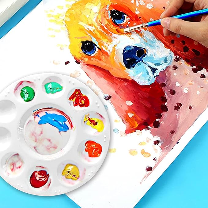Hulameda 40pcs Art Paint Tray Palette for Kids or Pupils to Painting | Plastic Pallet for DIY Craft,Play Party at Home,Kindergarten or School