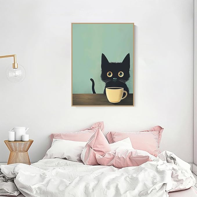 Black Cat Diamond Art Kits for Adults Diamond Painting Kit for Beginner