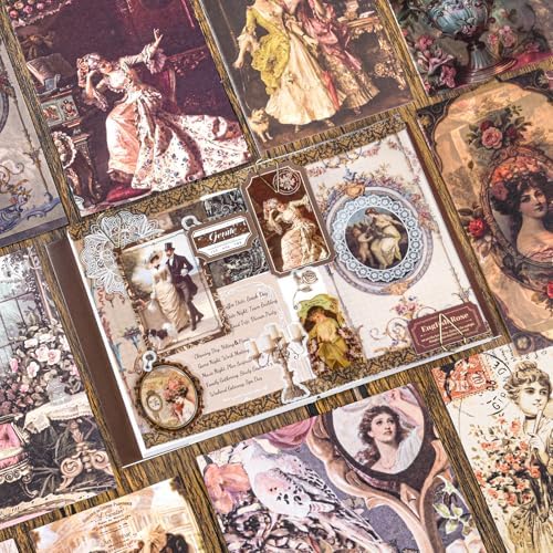 Scrapbook Supplies Kit, Vintage Junk journaling Supplies, Scrapbooking Kit