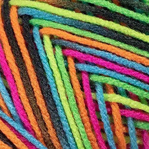 Craft County Size 4 (Medium) 100% Acrylic Fiber Yarn – Variety of Color and Pattern Options – Great for Crochet, Knitting, and Weaving