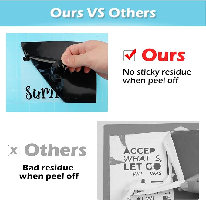 HTVRONT Light Grip Cutting Mat 12x12, 2 Pack, Quilting & Crafting | Compatible with Cricut Maker 4/3/Maker, Explore 5/4/3, Air 2/One, Light Adhesive Sticky Quilting, Vinyl Crafts