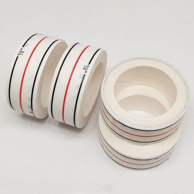 HONEYSEW Diagonal Seam Tapes Sewing Basting Tape for Sewing Straight Diagonal Seams Instruction Tool Seamingly Accurate Seam Guide for Sewing Machines (6 Rolls)