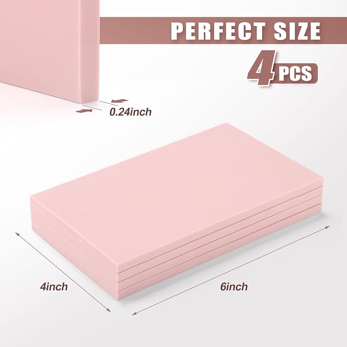 Bobblebro 4 PCS 4"x6" Soft Linoleum Blocks for Printmaking & Stamp Making