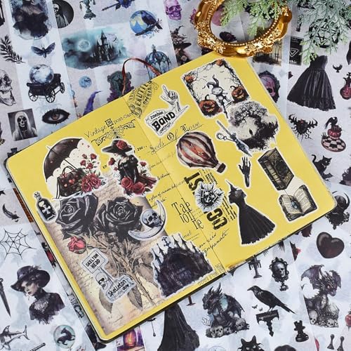 DAPUTOU 550PCS Vintage Scrapbook Stickers Books 24Sheets Vintage Stickers