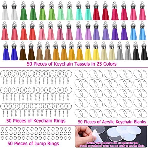 Acrylic Blank Keychains, Shynek Clear Keychain Blanks for Vinyl