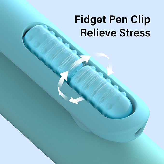 0.7mm Gel Pens Black Ink, 8 Pack Retractable Pens with Fidget Clip