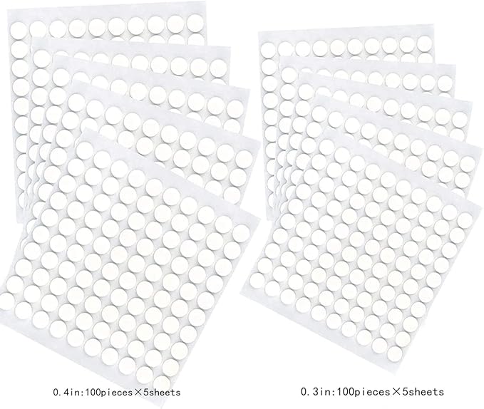 ACFELLE 10 Sheet Foam Round Dots Double-Sided Adhesive 3D Craft Foam Tape for DIY Handmade Crafts,Card Making Or Office Supplies,1000 Pieces,2 Sizes (0.3 inch & 0.4 inch)