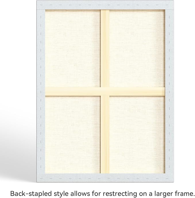 PHOENIX 30x40 Inch 2 Pack Gallery Canvas - 1.5 in Thick Extra Large Canvases for Painting - Deep Edge 100% Cotton 11 Oz. Gesso Primed White Blank Professional Canvas Oil & Acrylic Paints