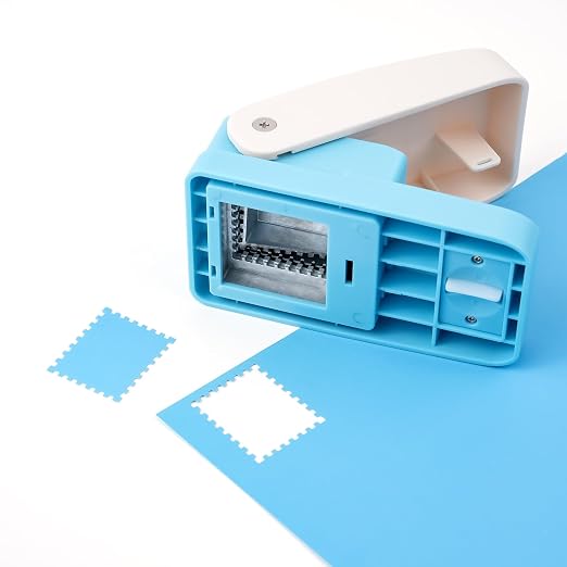 2 Pcs Stamp Punch, 1.5X1.2 Inch Rectangle & 1.5 Inch Square Stamp Hole Puncher Big, Stamps Paper Punch Large, Postage Stamps Cutter Hole Puncher, Paper Punches for Crafting Scrapbooking, Card Making