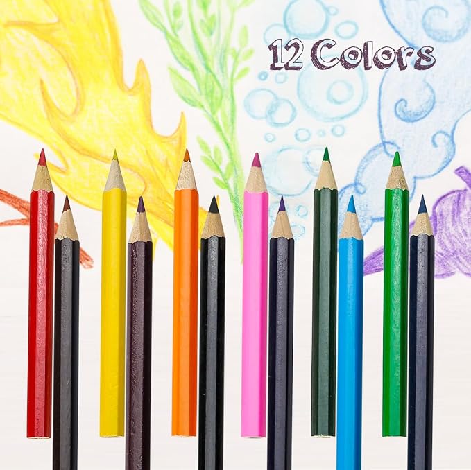 600 Count Colored Pencils Bulk, 50 Pack Colored Pencils in 12 Colors, 3.5 Inch Mini Drawing Pencils Set, Pre-sharpened Coloring Pencils for Kids, Ideal Back to School Supplies & Classroom Prizes