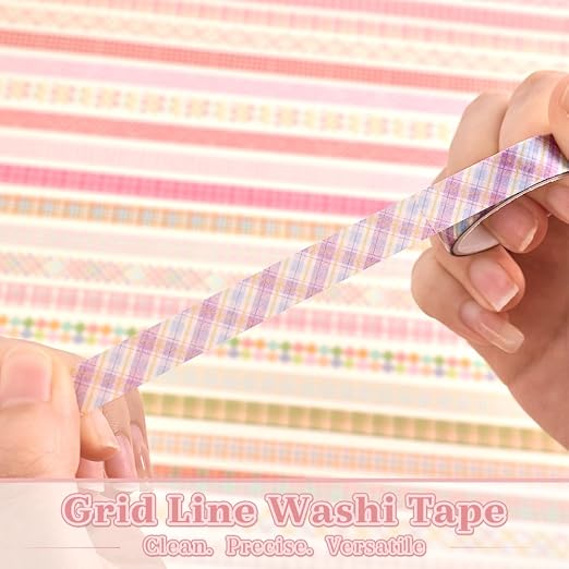 icceemee 60 Rolls Cross line Theme Washi Tape Set, Writable Decorative Tapes for Scrapbooking, Junk Journal Supplies, Bullet Journaling, 0.39"x79" per Roll