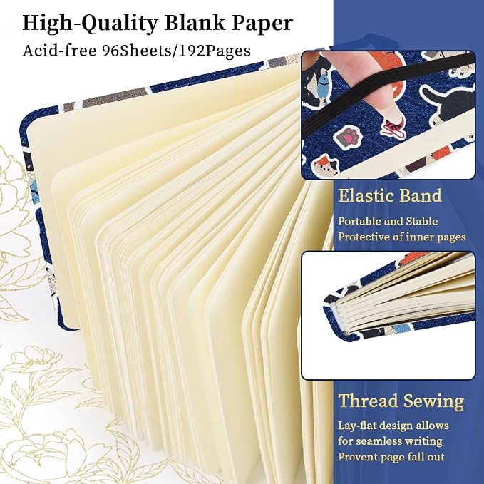 4.8" Pocket Sketch Book,80gsm Hardcover Art Sketchbook for Drawing Journal