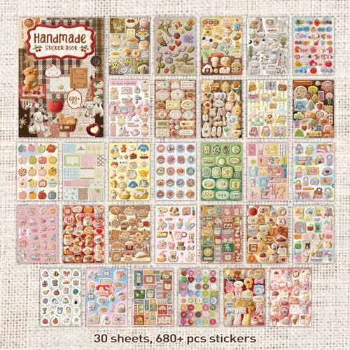 Japanese Embroidered Sticker Book Animal and Plant Theme Scrapbook Stickers