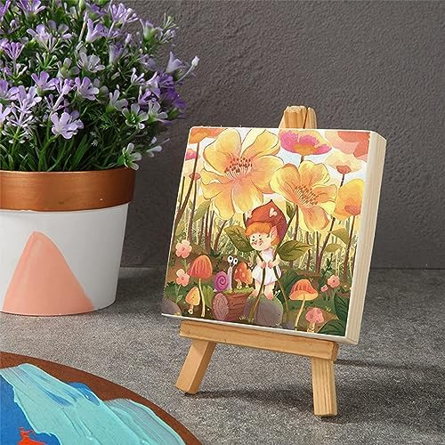 Square Wooden Canvas Painting Board Wood Canvas Panels 10 Pcs