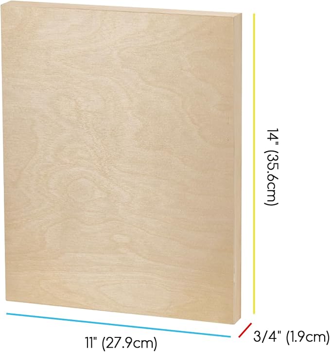 MEEDEN Unfinished Wood Canvas Board:11x14 Canvas Panel Pack of 4