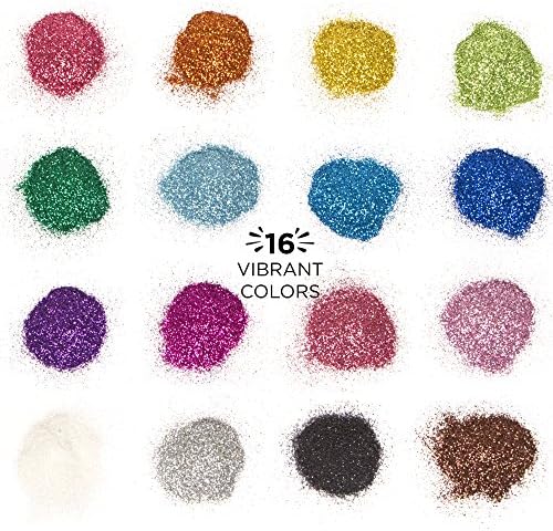 Horizon Group USA Assorted Glitter Packs , Pack of 48, Neon, Glitter, Metallic Colors