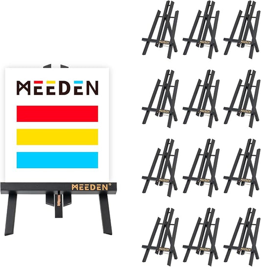 MEEDEN Mini Tabletop Easel Stand: 12" x 12 Pack Pine Wood Table Top Stand