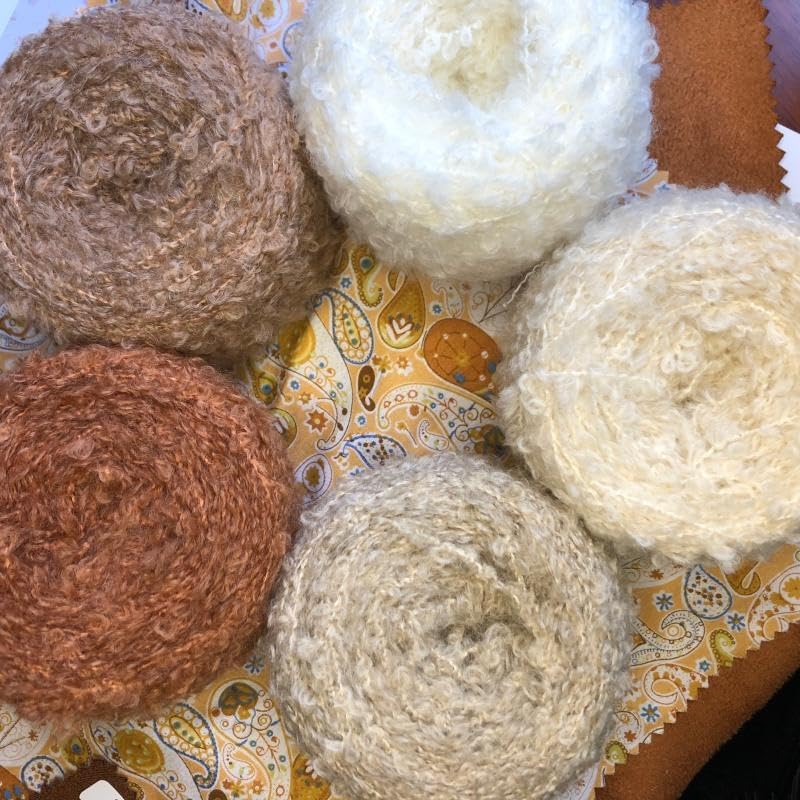 50g Soft Plush Wool Acrylic Fancy Loop Yarn for Doll Hair Making,A9