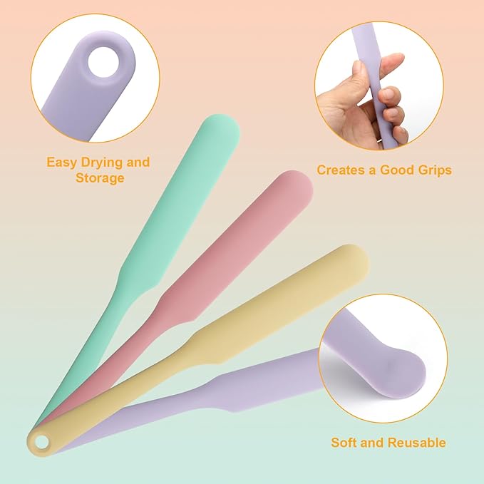 Silicone Chocolate Melting Cup Set with 6 Silicone Measuring Cups (250ml & 350ml & 600ml &1000ml) and 4PCS Heat-Resistant Jar Spatulas, Non-Stick Baking Tools for DIY Chocolate, Butter & Cream Mixing